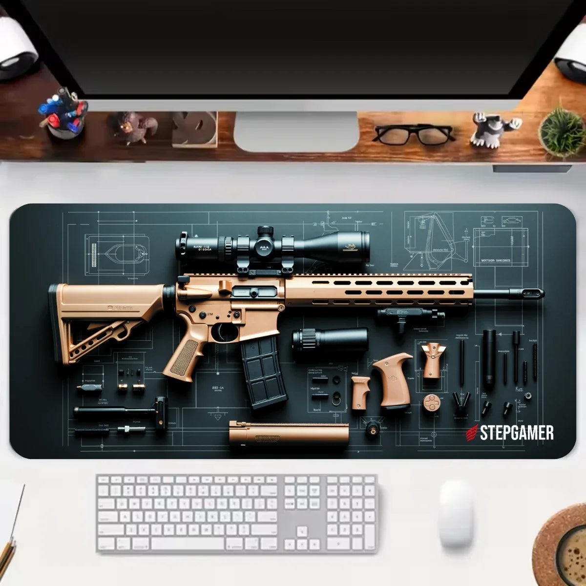 3D Sniper XL Mouse Pad 70x30 cm Gaming